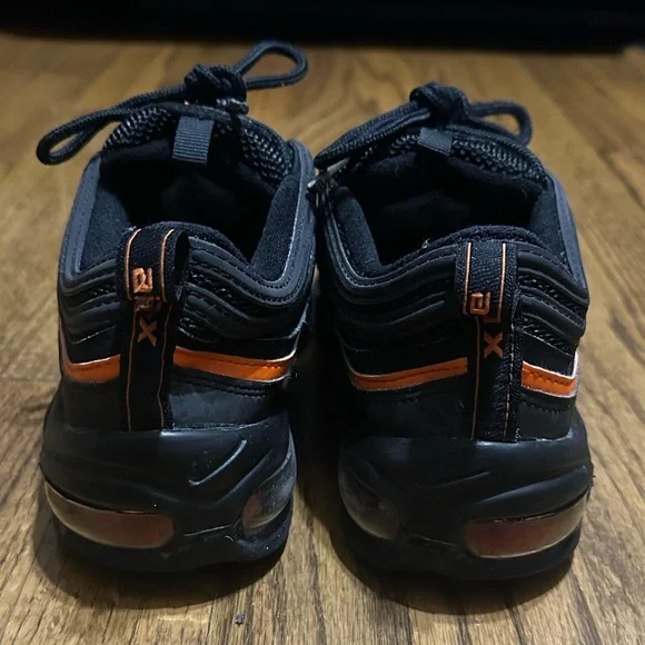 Nike Air Max 97 'Black Safety Orange' Sneakers - Picture 9 of 11